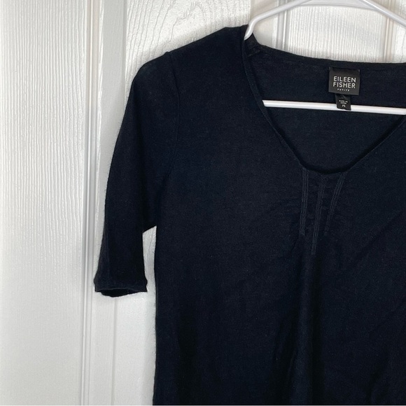 Eileen Fisher 100% Cashmere Sweater in Black in Petite S - Picture 5 of 9